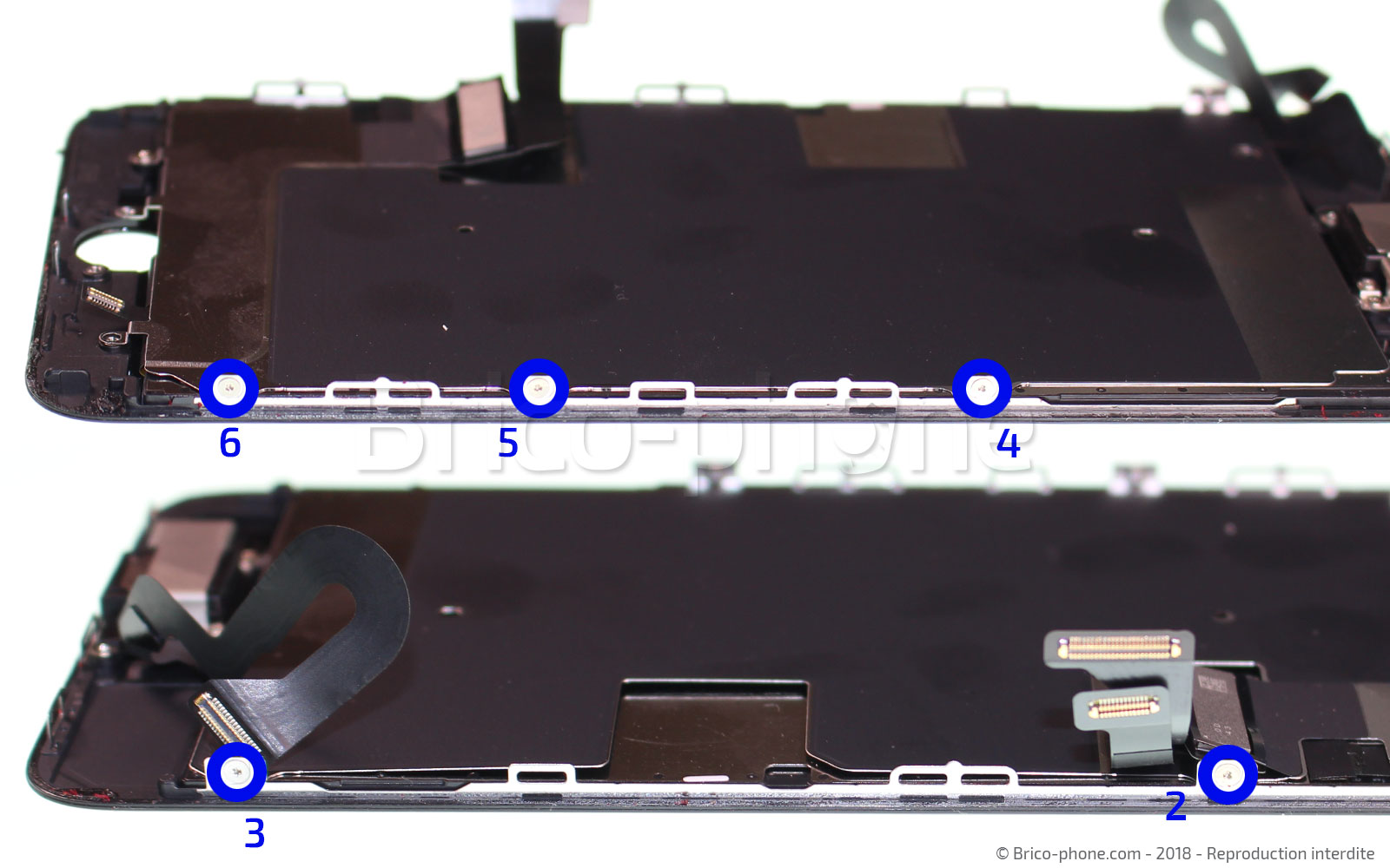 Changement d'écran (vitre+LCD) sans éléments prémontés sur iPhone 8 Plus photo 2