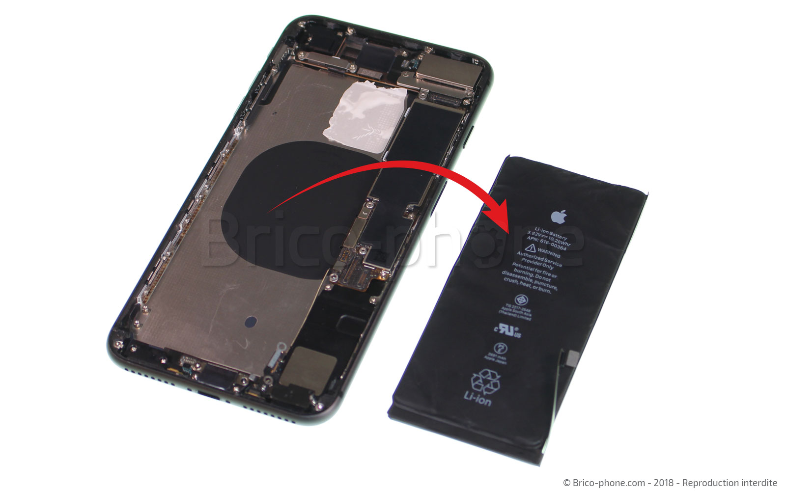 Changement de nappe power et volume sur iPhone 8 Plus photo 4