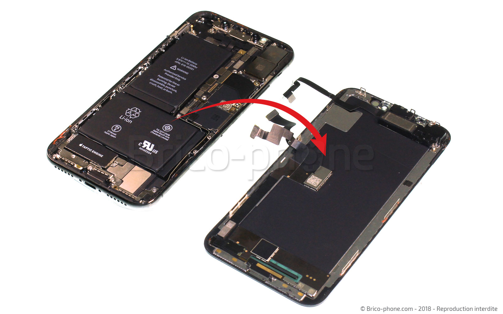 Changement d'écran vitre+OLED complet sans éléments prémontés sur iPhone X photo 4