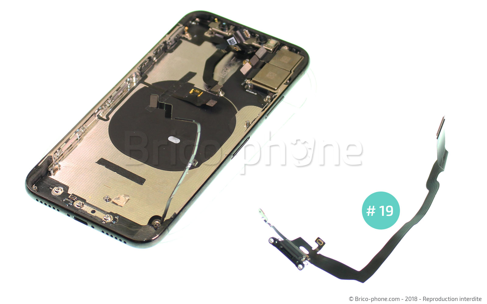 Changement du connecteur de charge sur iPhone X photo 3