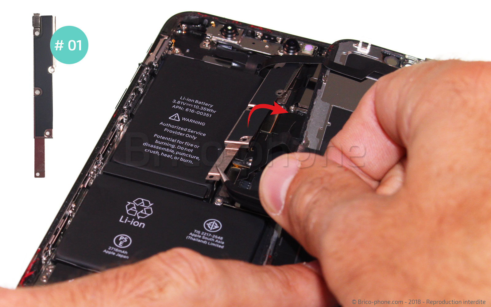 Changement du connecteur de charge sur iPhone X photo 3