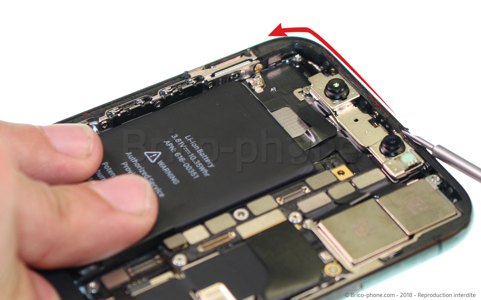 Changement du connecteur de charge sur iPhone X photo 2