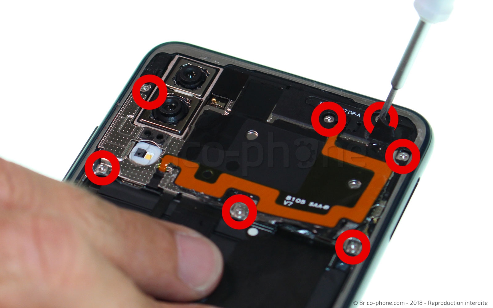 Changement d'écran (vitre+LCD) sur P20 photo 1