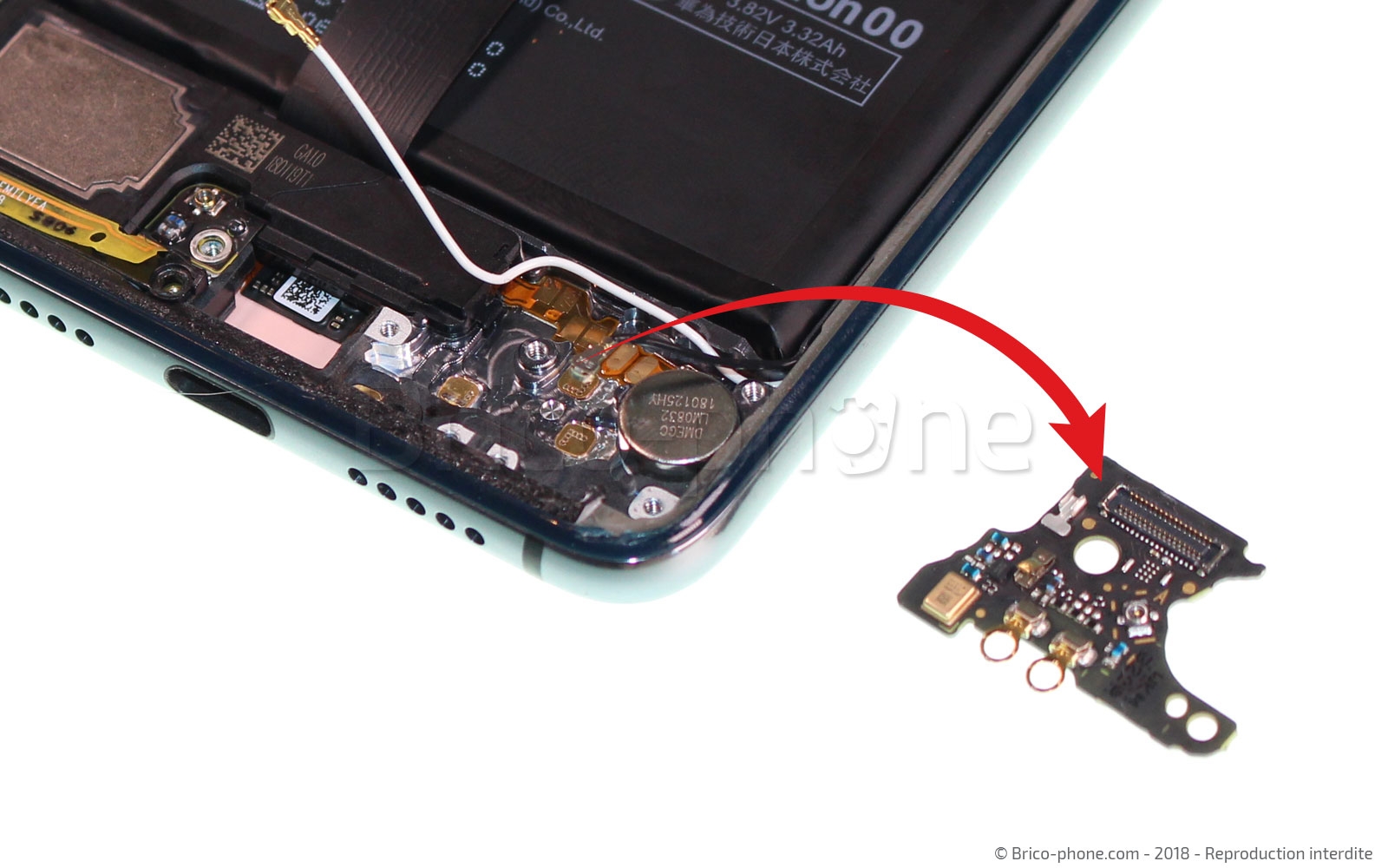 Changement d'écran (vitre+LCD) sur P20 photo 4