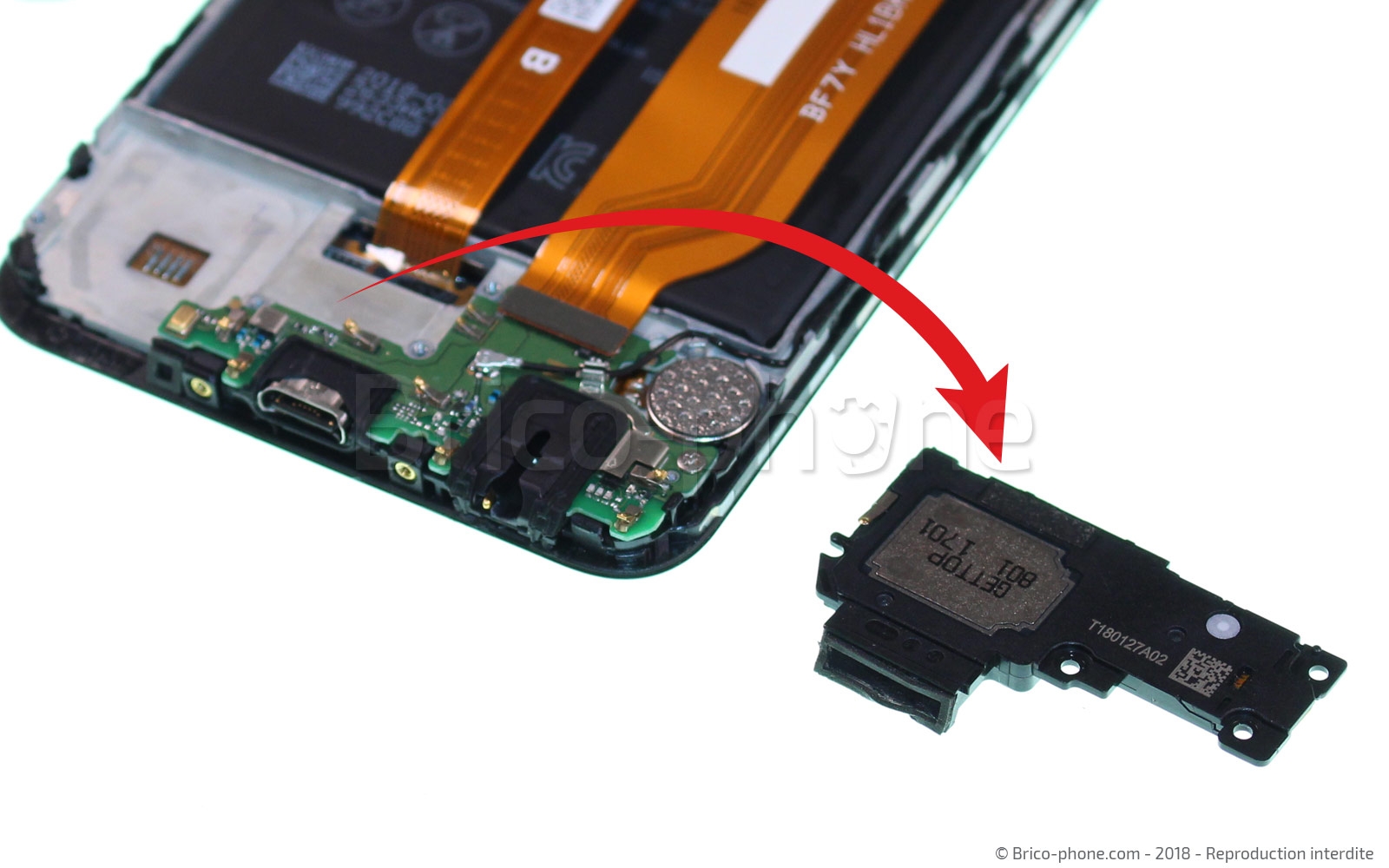 Changement du connecteur de charge sur Honor View 10 photo 2