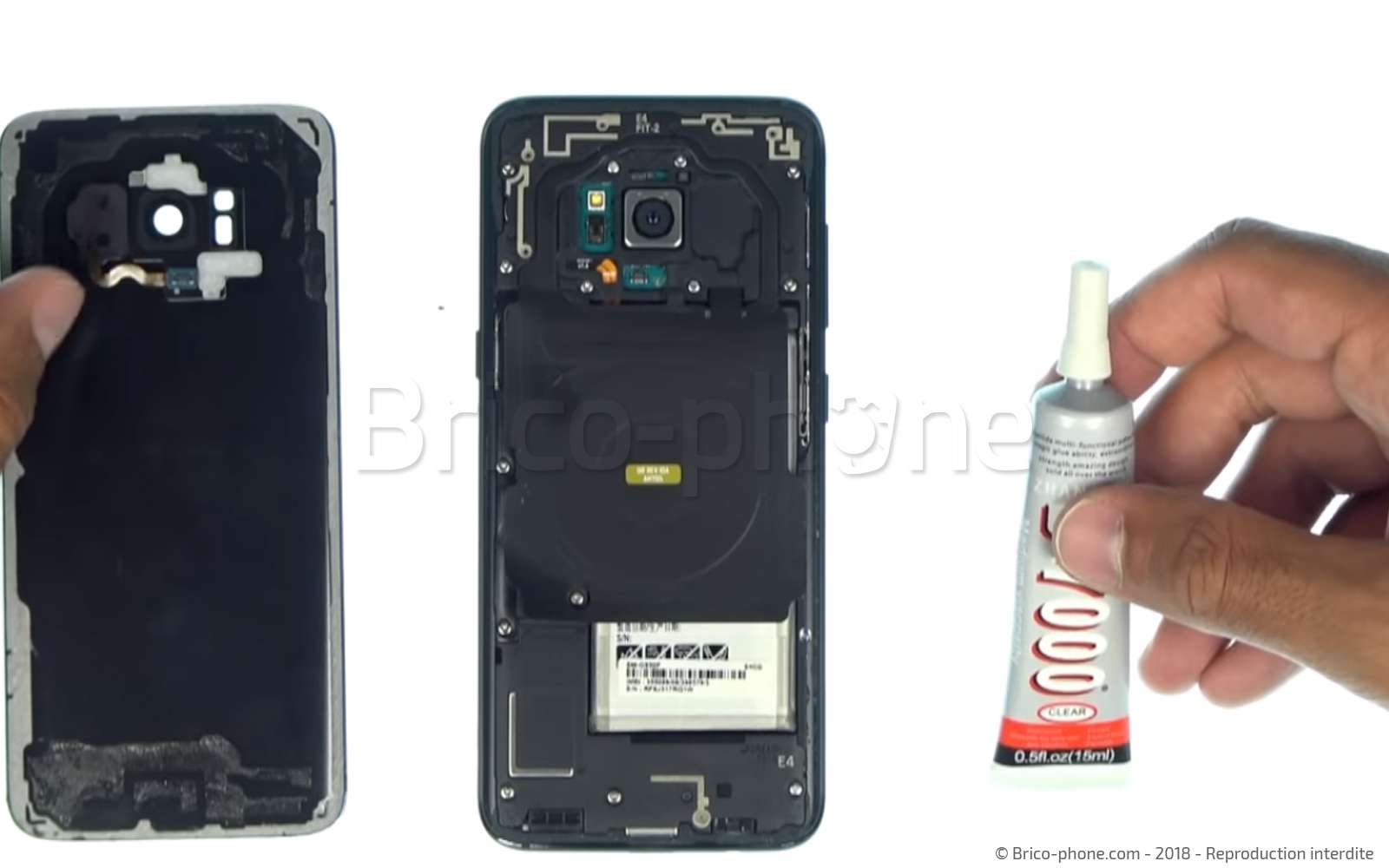 Changement d'écran (vitre+AMOLED) sur Galaxy S8 photo 1