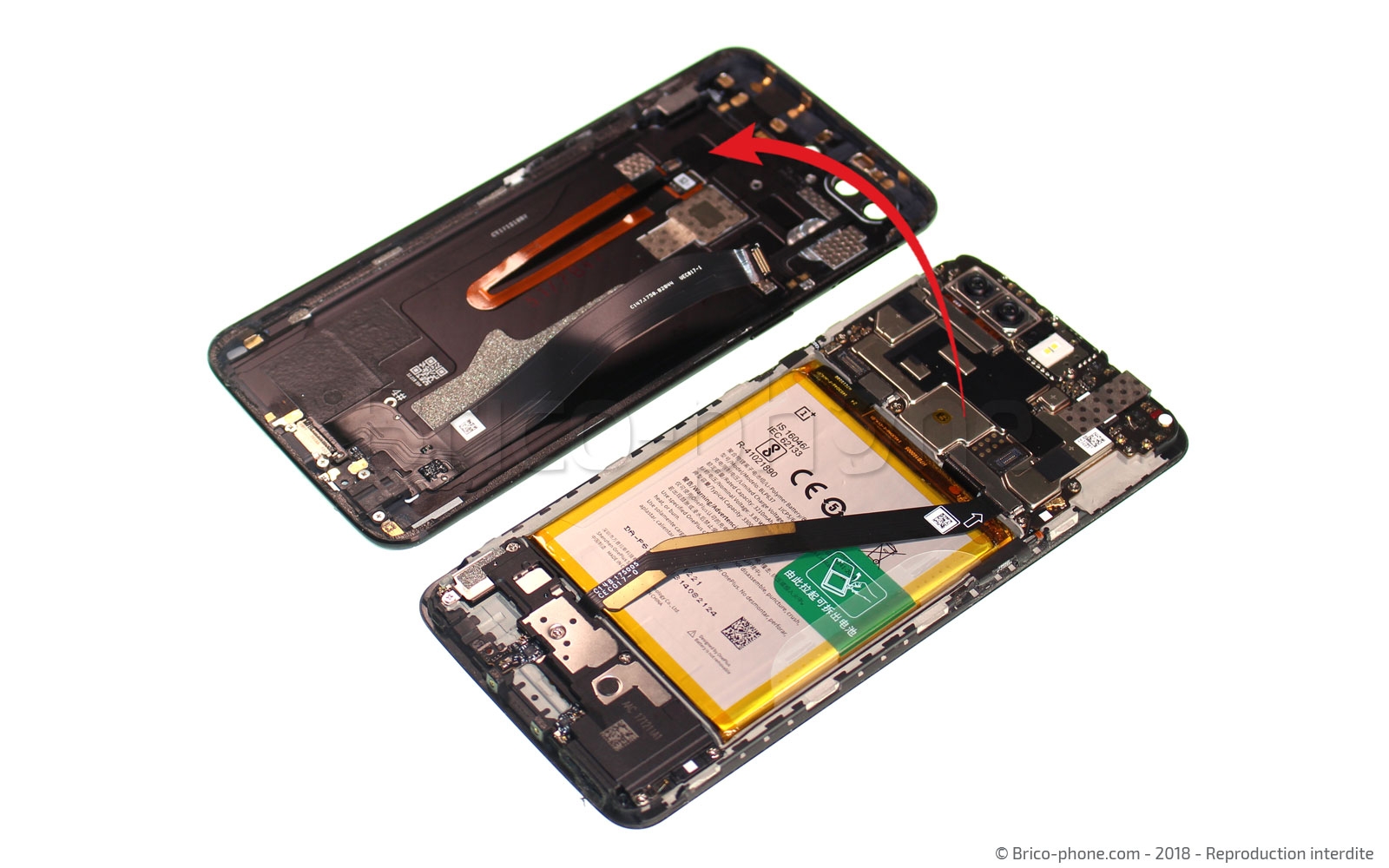 Changement d'écran (vitre+LCD) sur OnePlus 5T photo 4