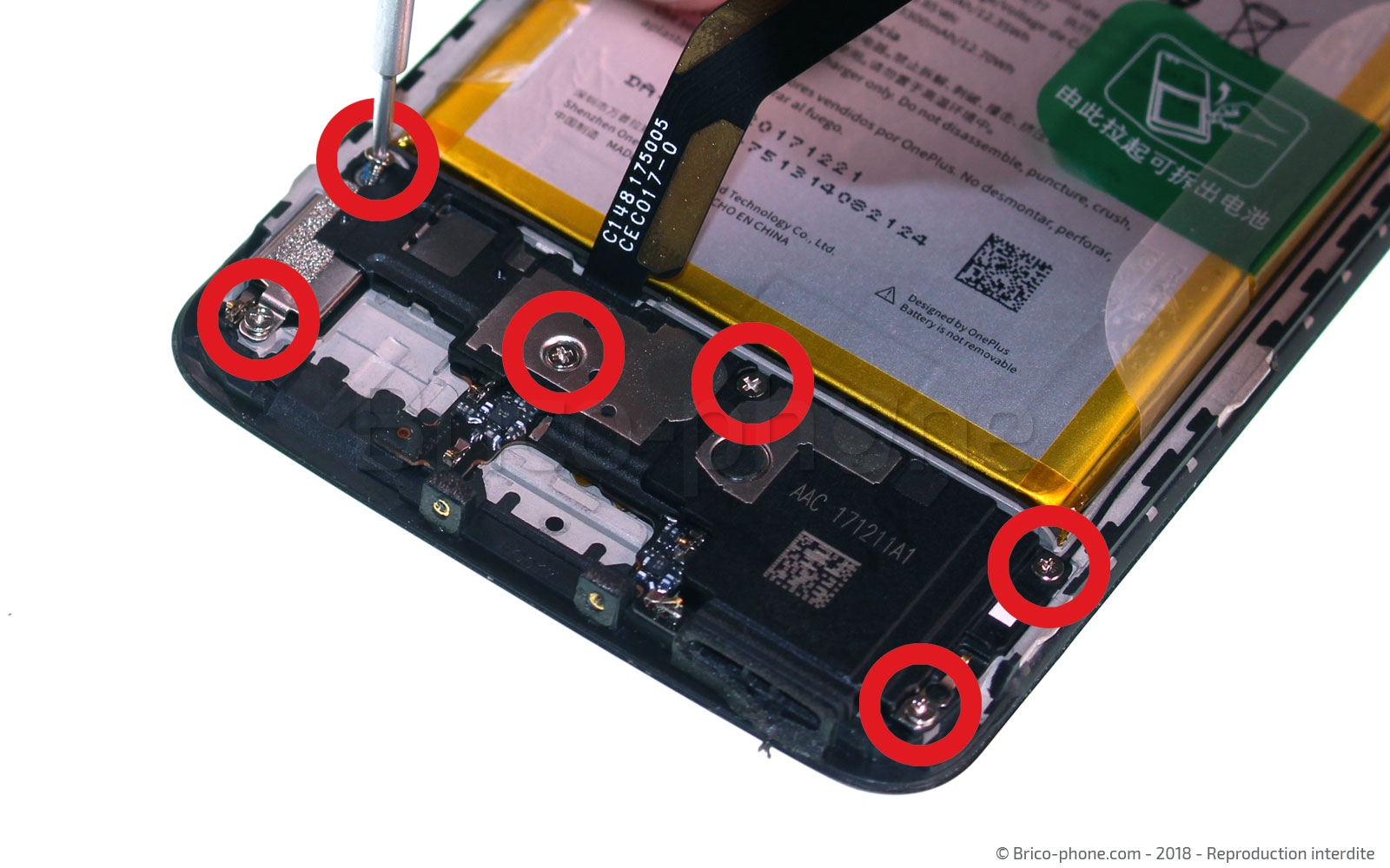 Changement d'écran (vitre+LCD) sur OnePlus 5T photo 1