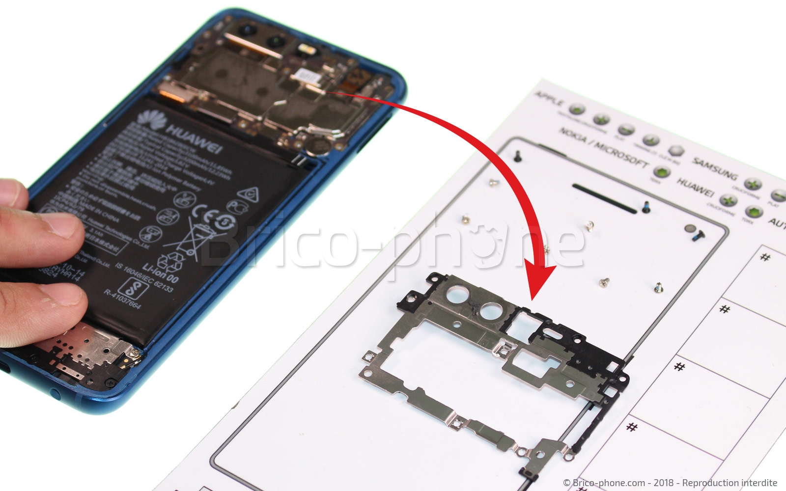 Changement du connecteur de charge sur Honor 9 photo 3