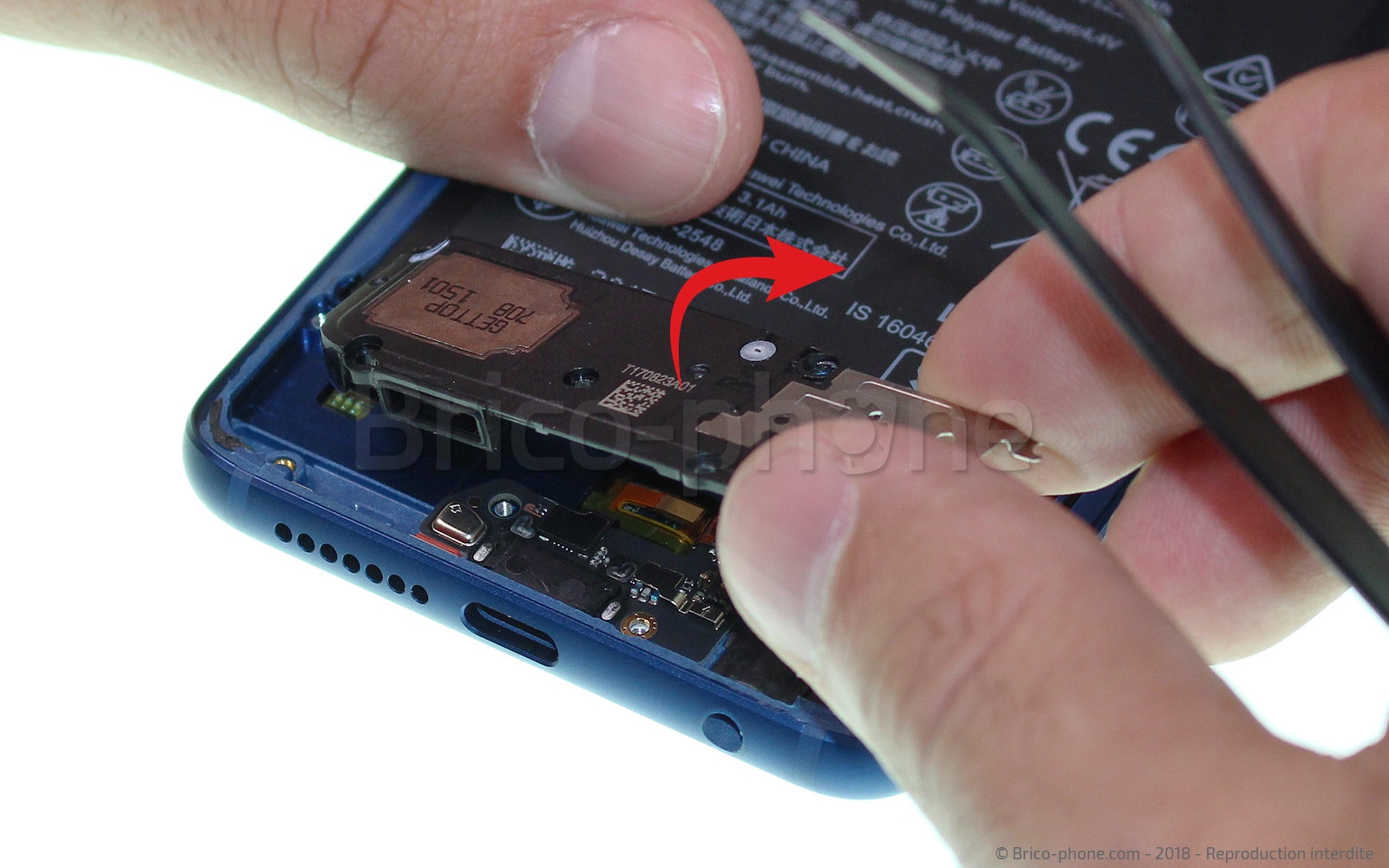 Changement du connecteur de charge sur Honor 9 photo 3