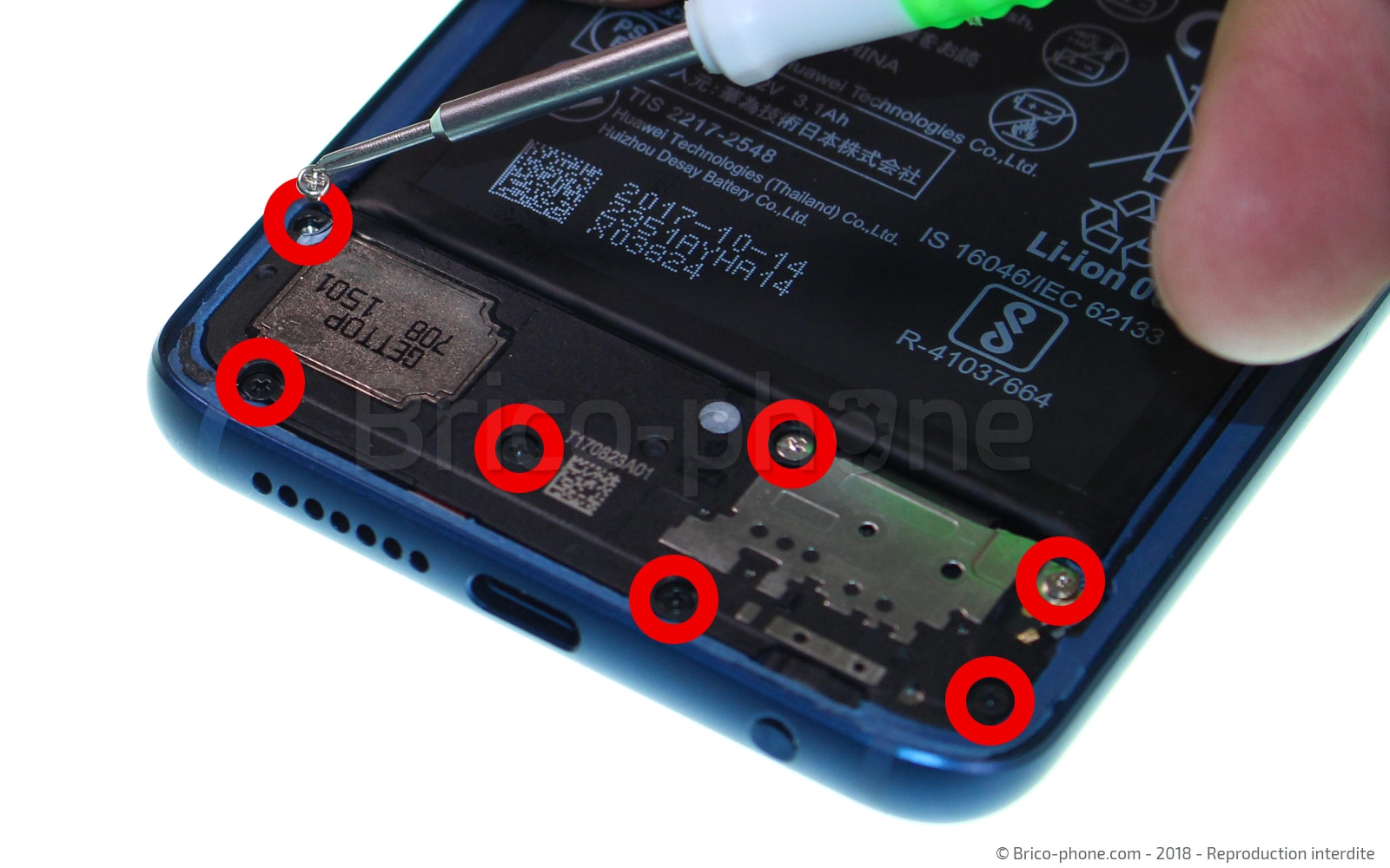 Démontage complet  sur Honor 9 photo 1