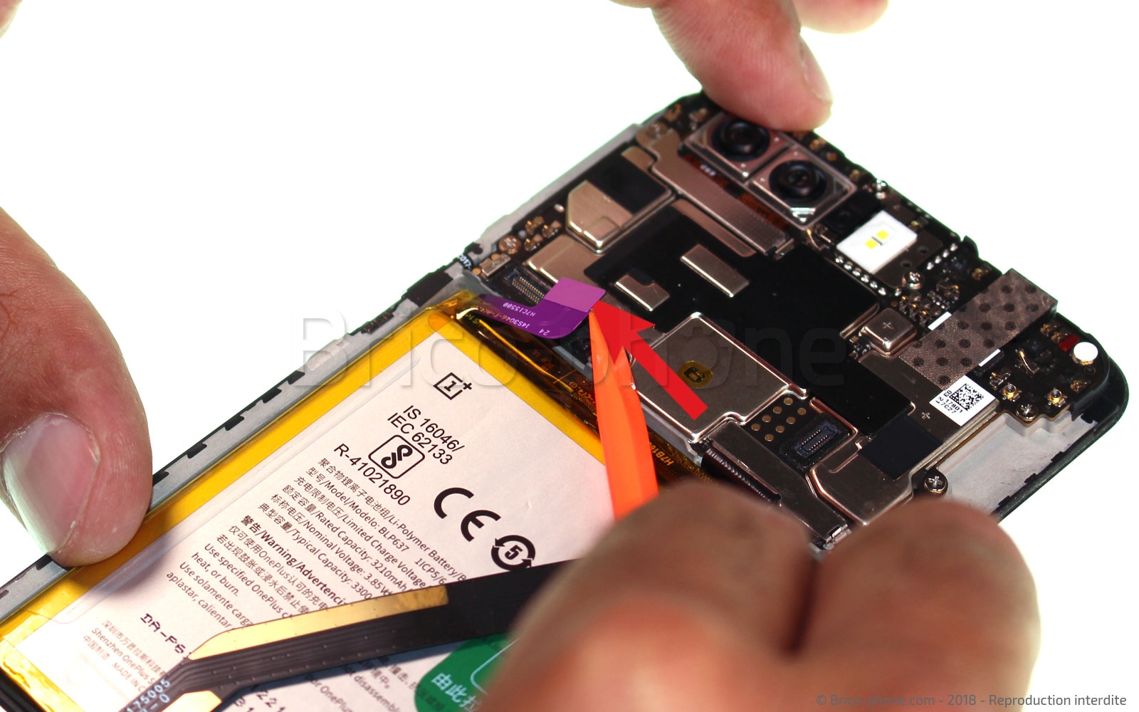 Changement de batterie sur OnePlus 5T photo 1