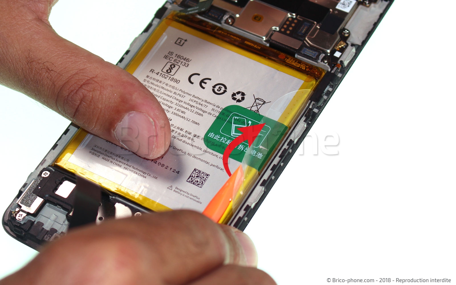 Changement de batterie sur OnePlus 5T photo 1
