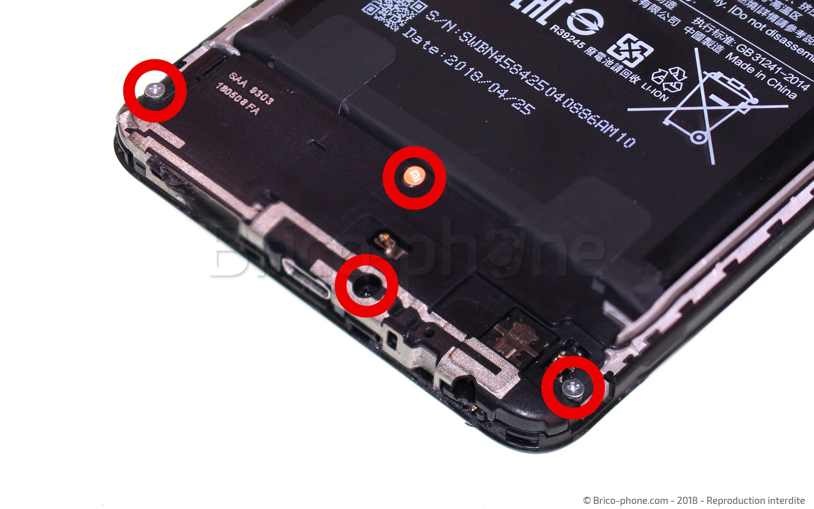 Changement d'écran (vitre+LCD) sur Redmi Note 5 photo 1