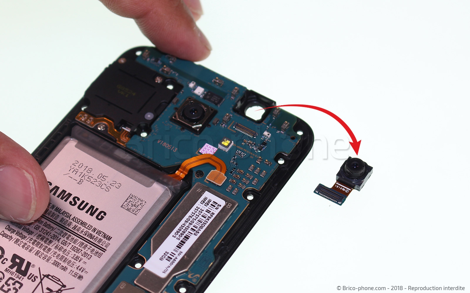 Changement de haut parleur externe sur Galaxy A6 2018 photo 3