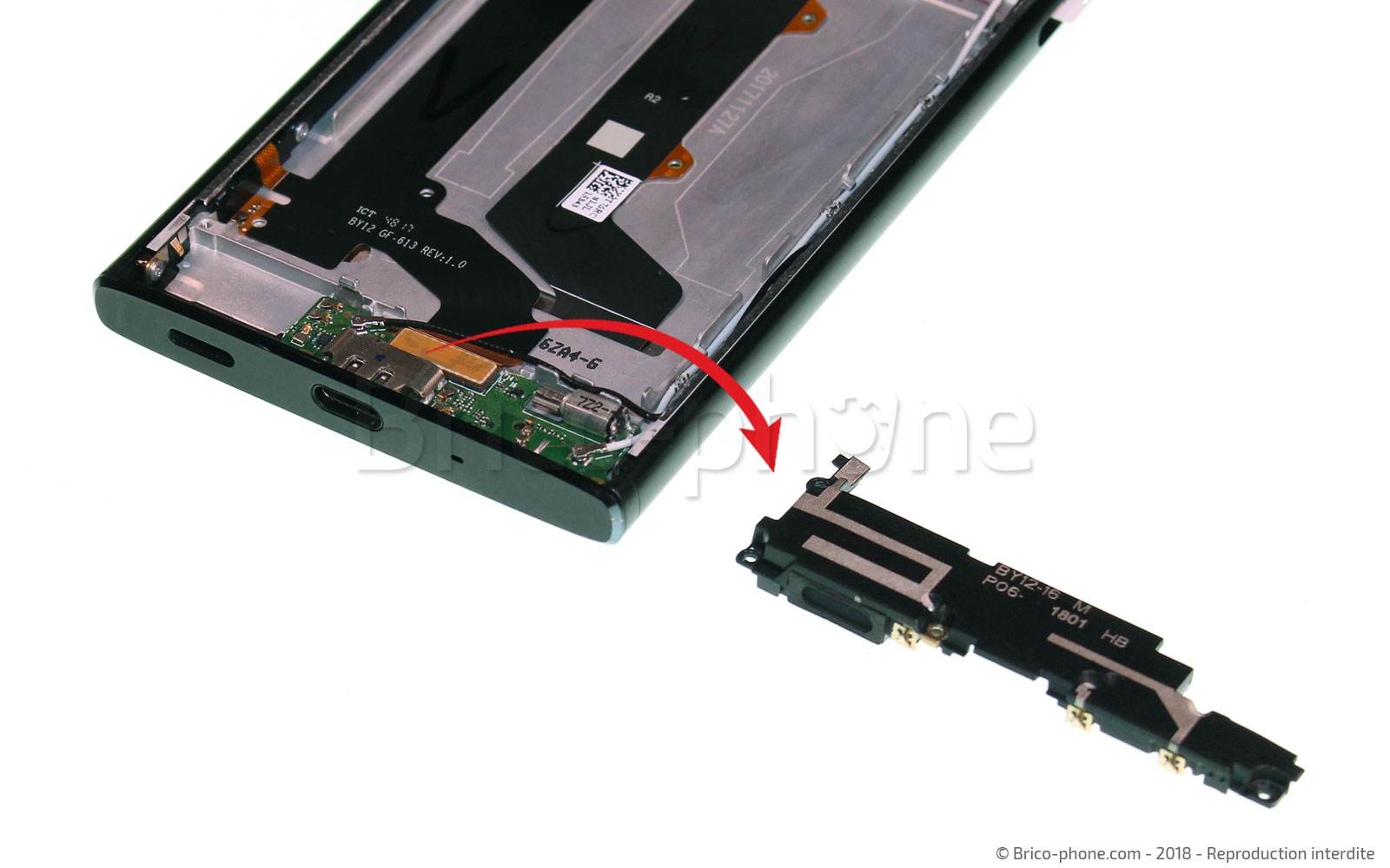 Changement du connecteur de charge sur Xperia XA2 - XA2 Dual photo 4