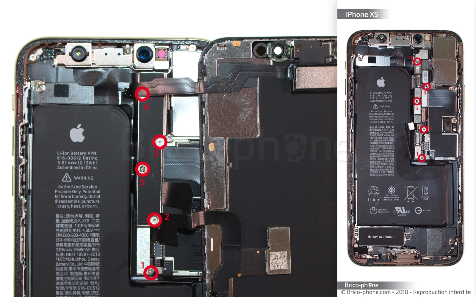 Changement d'écran (vitre+OLED) sans éléments prémontés sur iPhone XS photo 1