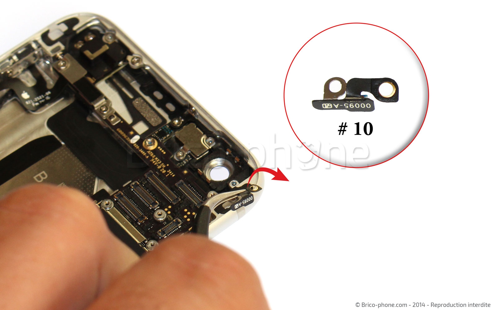 Changement d'antenne réseau (WiFi-GPS-Bluetooth) sur iPhone 6 photo 1