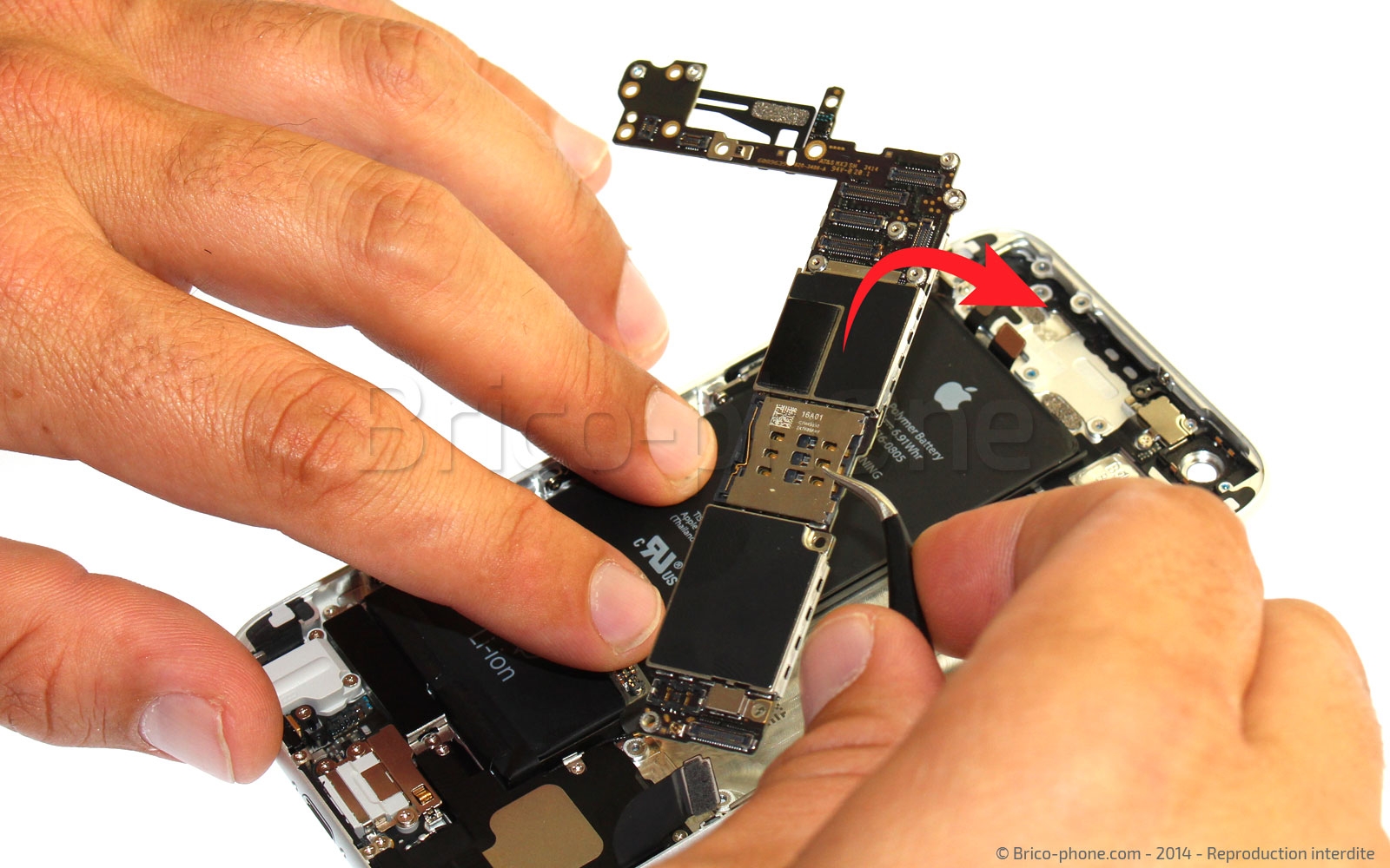 Changement d'antenne réseau (WiFi-GPS-Bluetooth) sur iPhone 6 photo 4