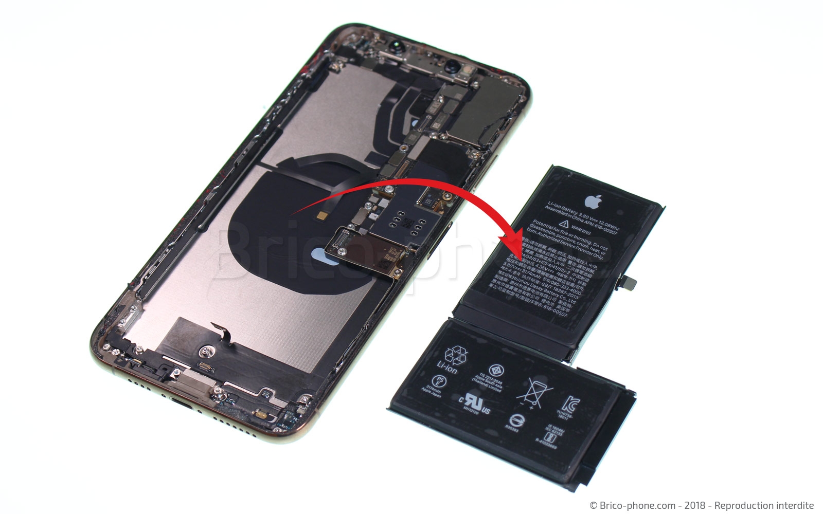 Changement de batterie sur iPhone XS Max photo 2