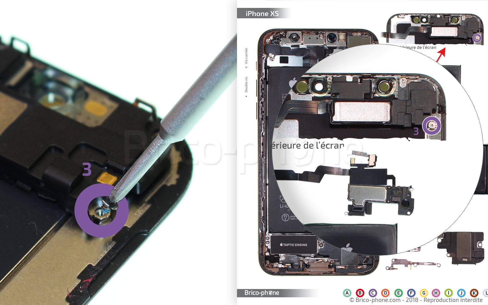 Changement du haut-parleur interne sur iPhone XS photo 4
