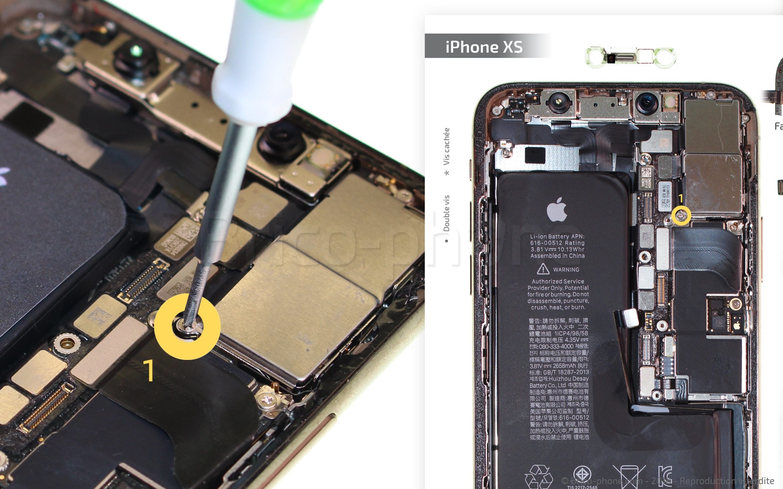 Changement de double caméra arrière sur iPhone XS photo 1