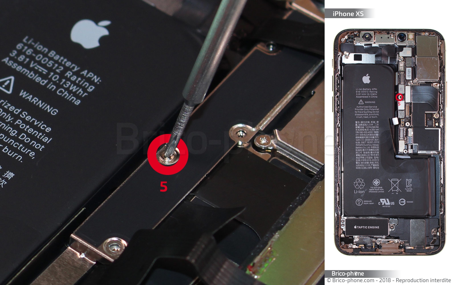 Changement du connecteur de charge sur iPhone XS photo 3