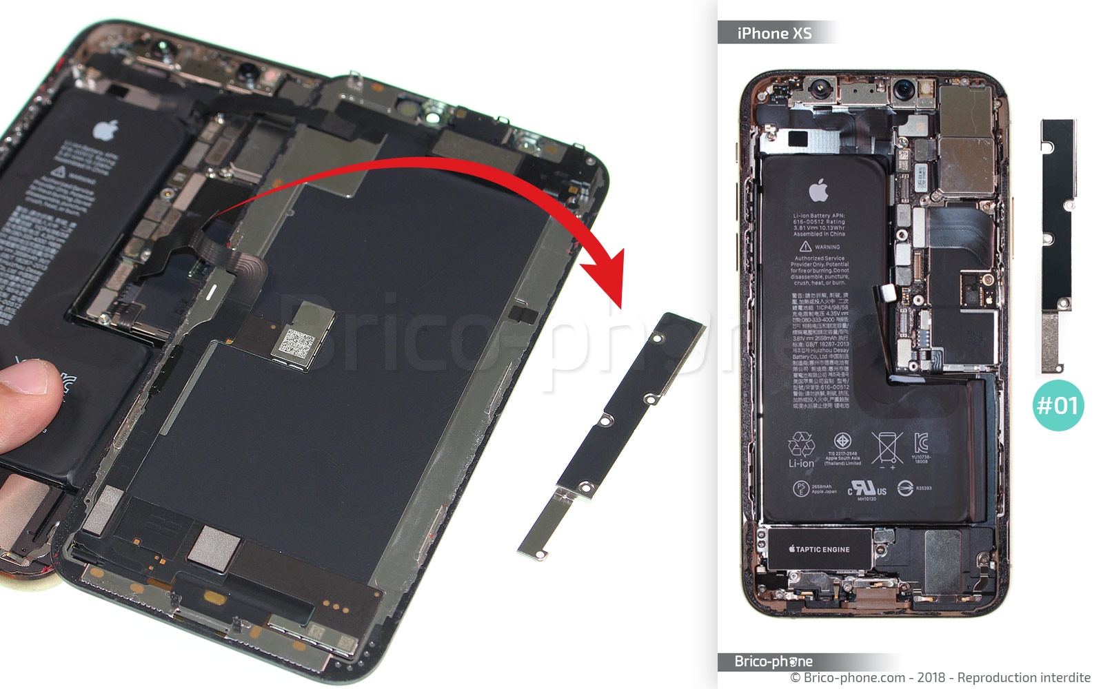 Changement du connecteur de charge sur iPhone XS photo 2