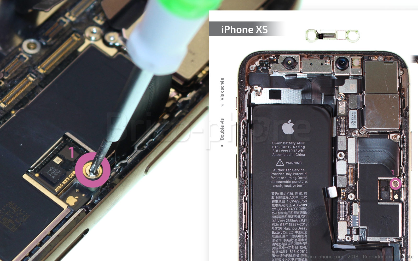 Changement du connecteur de charge sur iPhone XS photo 1