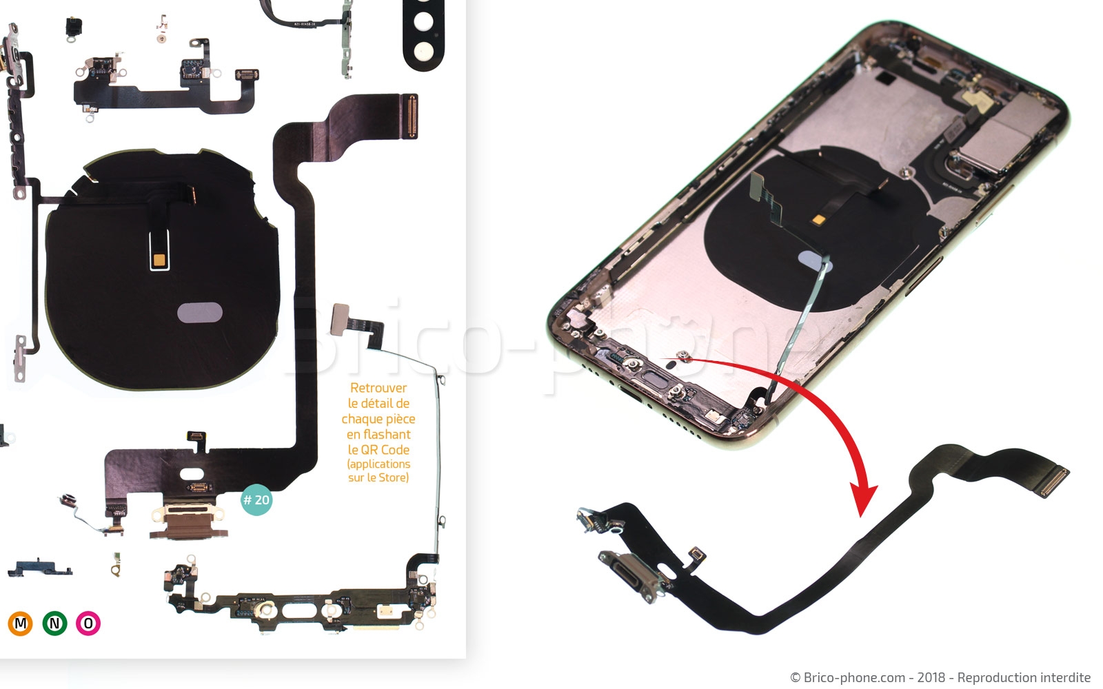 Changement du connecteur de charge sur iPhone XS photo 3