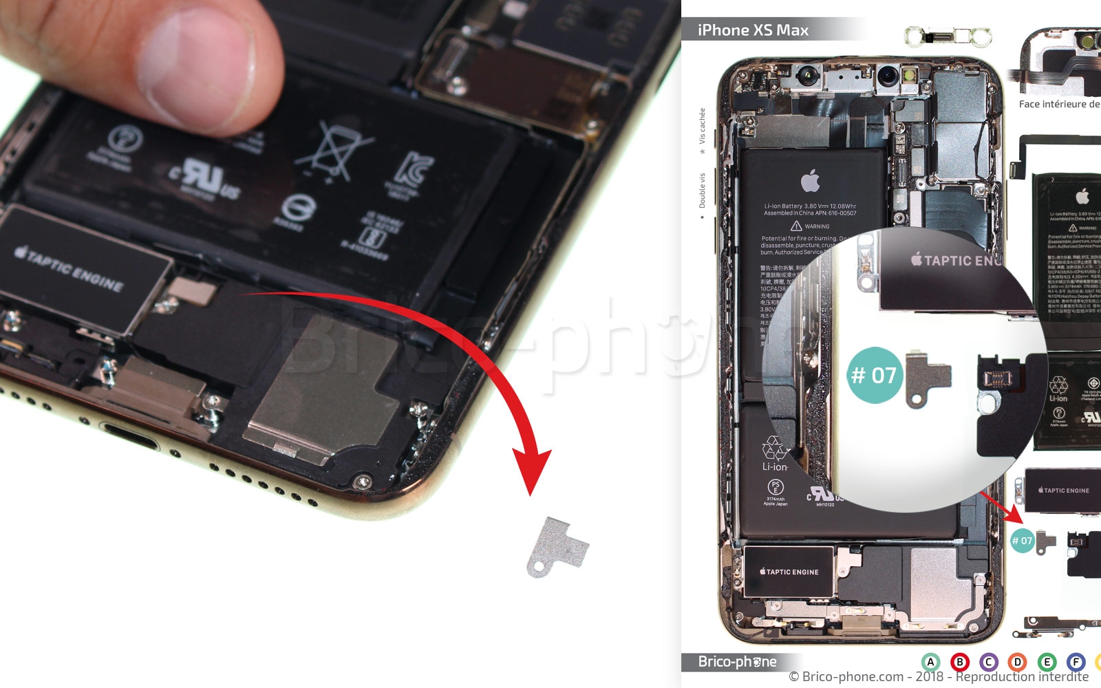 Changement du haut-parleur externe sur iPhone XS Max photo 3