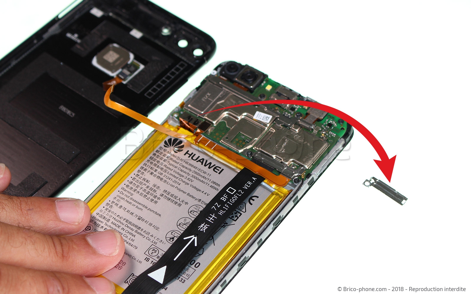 Changement d'écran (vitre+LCD) sur P Smart 2018 photo 3