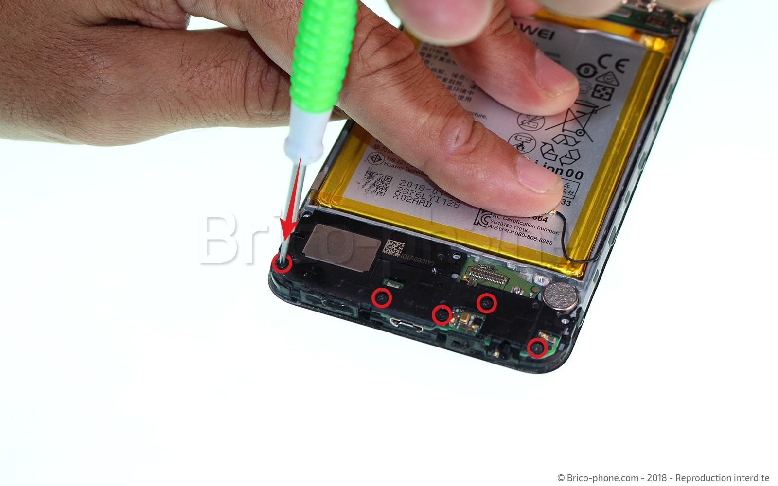 Changement d'écran (vitre+LCD) sur P Smart 2018 photo 1