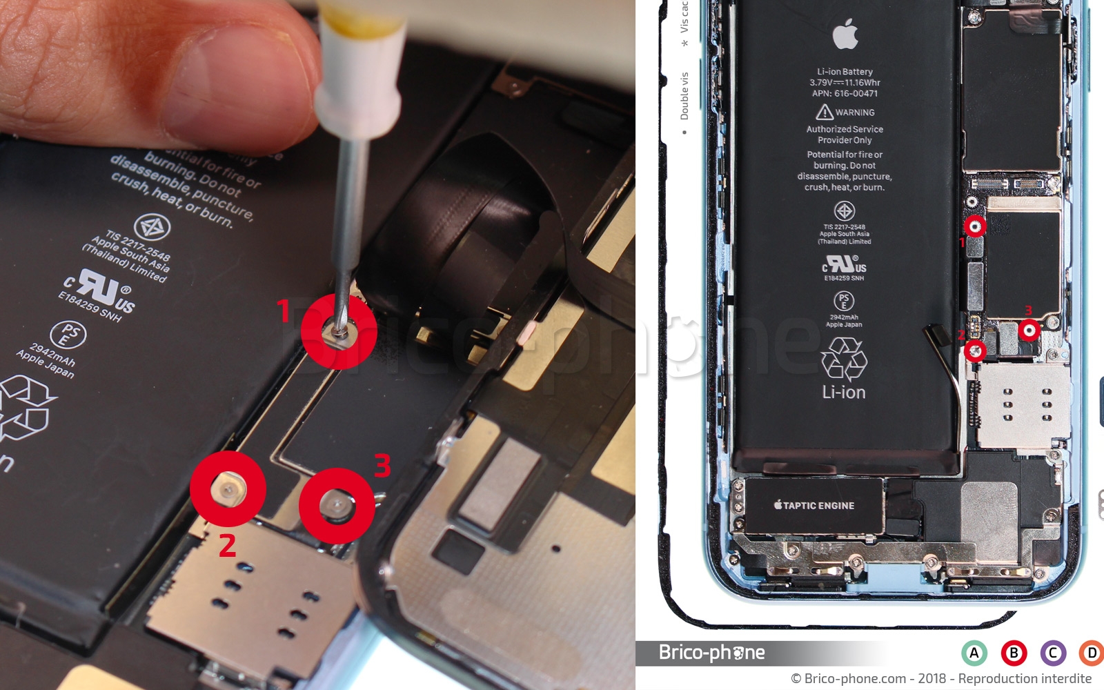 Changement de l'écran (vitre + LCD + Plaquette) sur iPhone XR photo 1