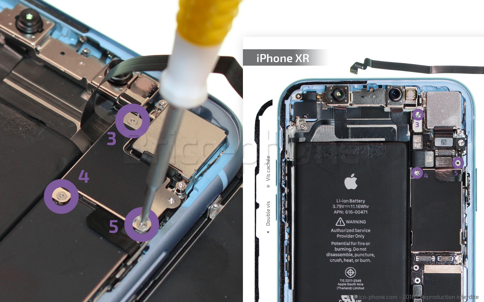 Changement de batterie sur iPhone XR photo 3