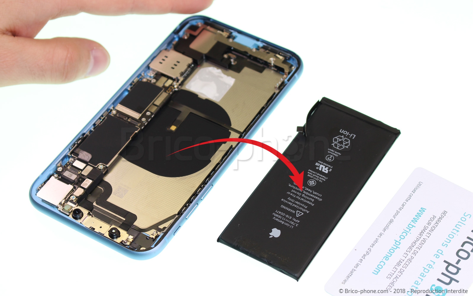 Changement de batterie sur iPhone XR photo 3