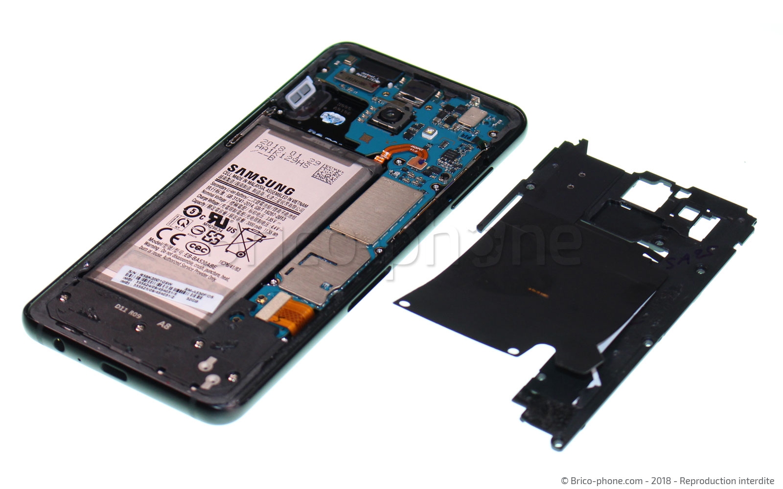 Démontage complet sur Galaxy A8 2018 photo 3
