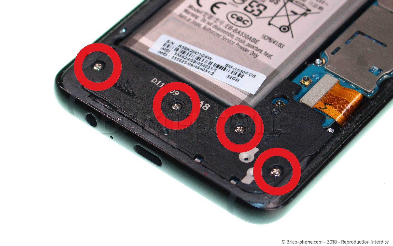 Démontage complet sur Galaxy A8 2018 photo 4