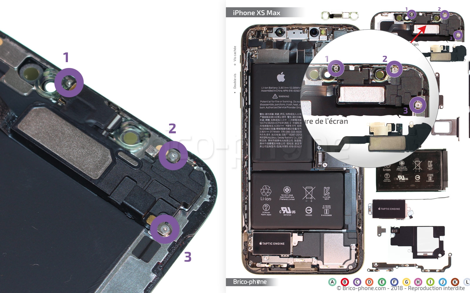 Changement du haut-parleur interne sur iPhone XS Max photo 1