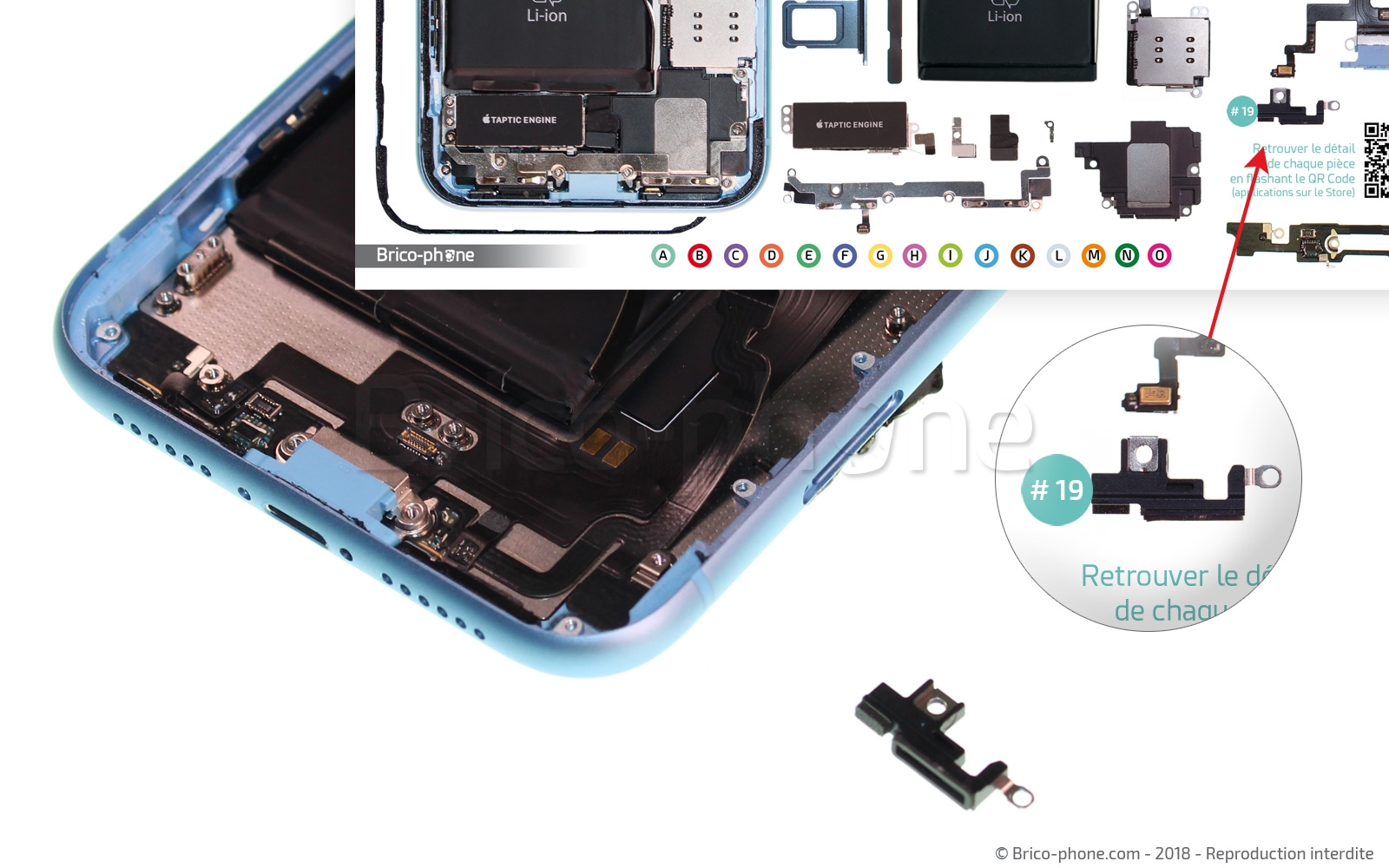 Changement du connecteur de charge sur iPhone XR photo 2