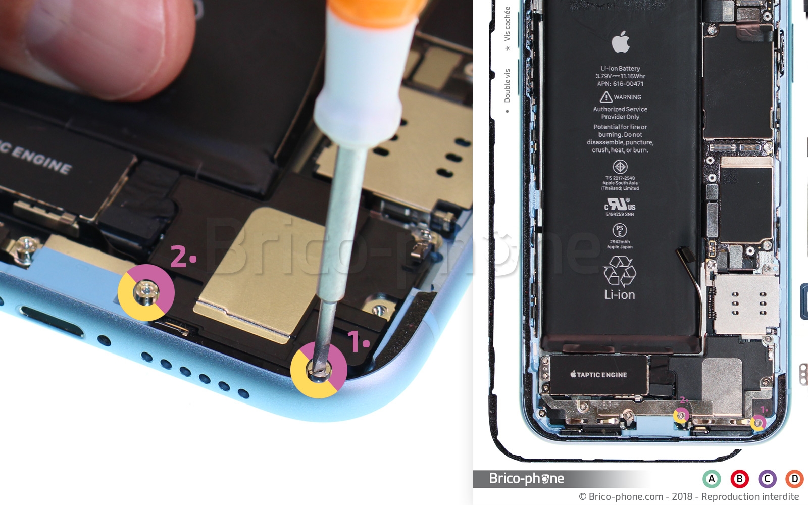 Changement du connecteur de charge sur iPhone XR photo 1