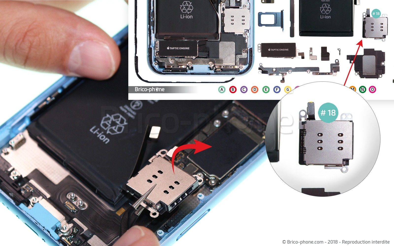 Changement du connecteur de charge sur iPhone XR photo 4