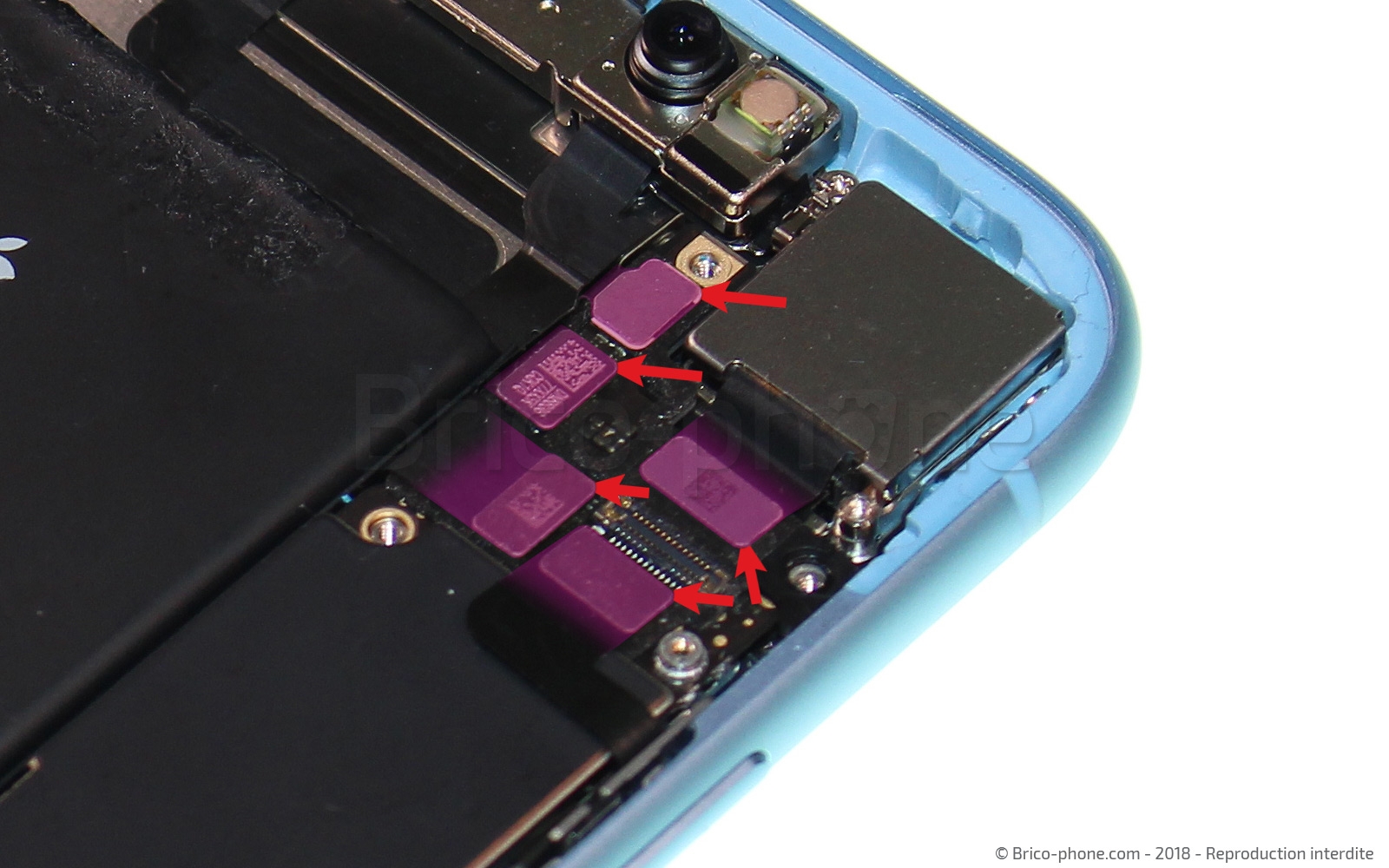 Changement du connecteur de charge sur iPhone XR photo 2