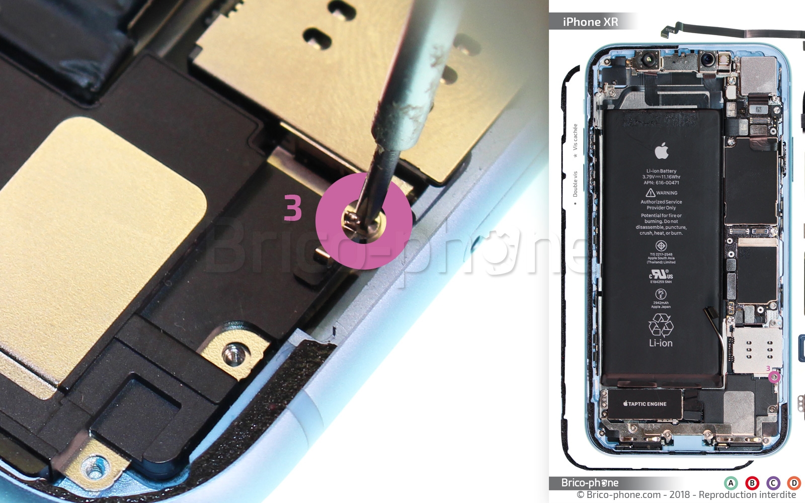 Démontage complet  sur iPhone XR photo 2