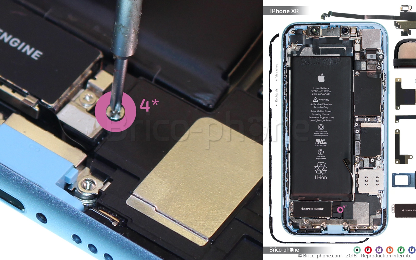Démontage complet  sur iPhone XR photo 2