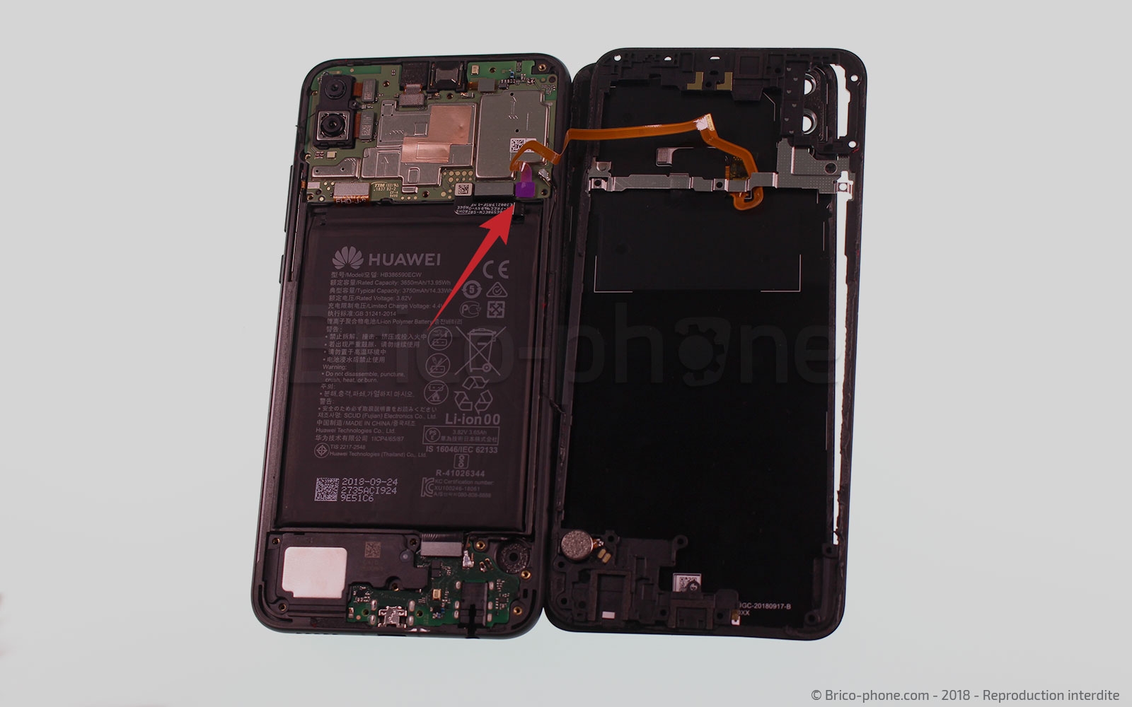 Changement de batterie sur Honor 8X photo 2