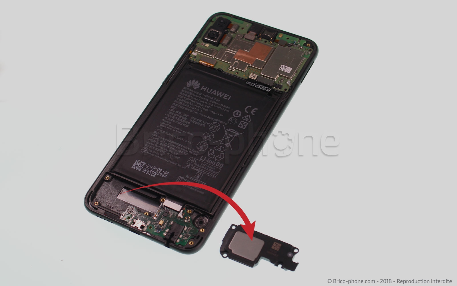 Changement du connecteur de charge sur Honor 8X photo 2