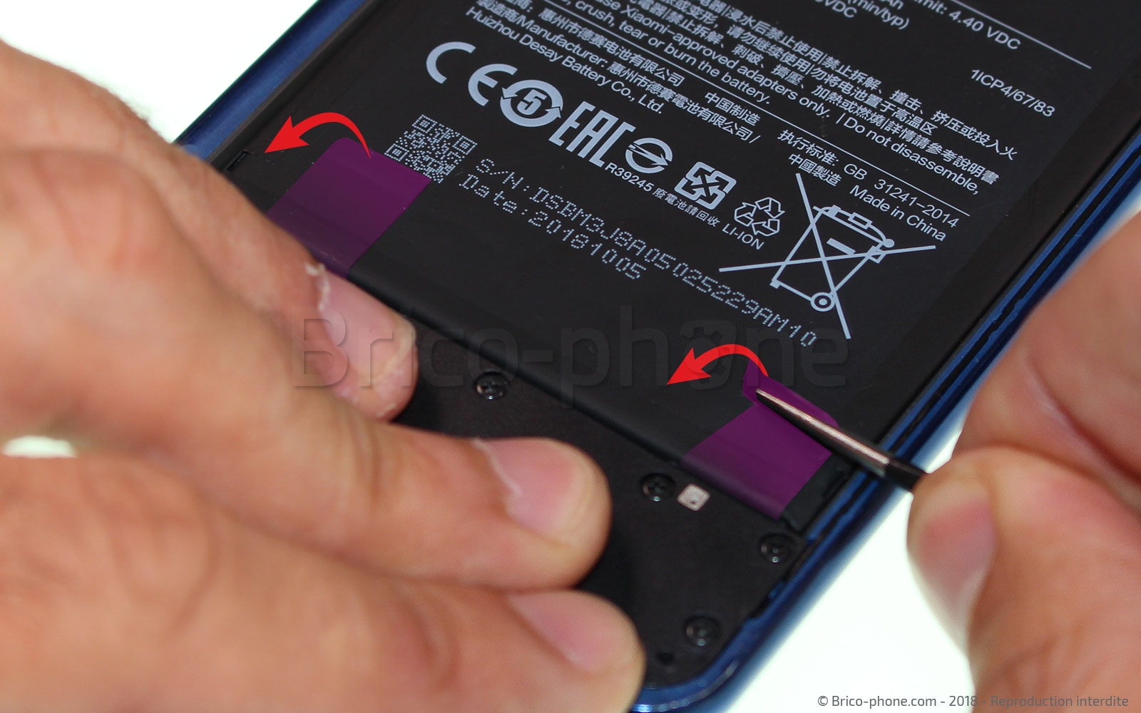 Changement d'écran (vitre+LCD) sur Mi 8 Lite photo 1