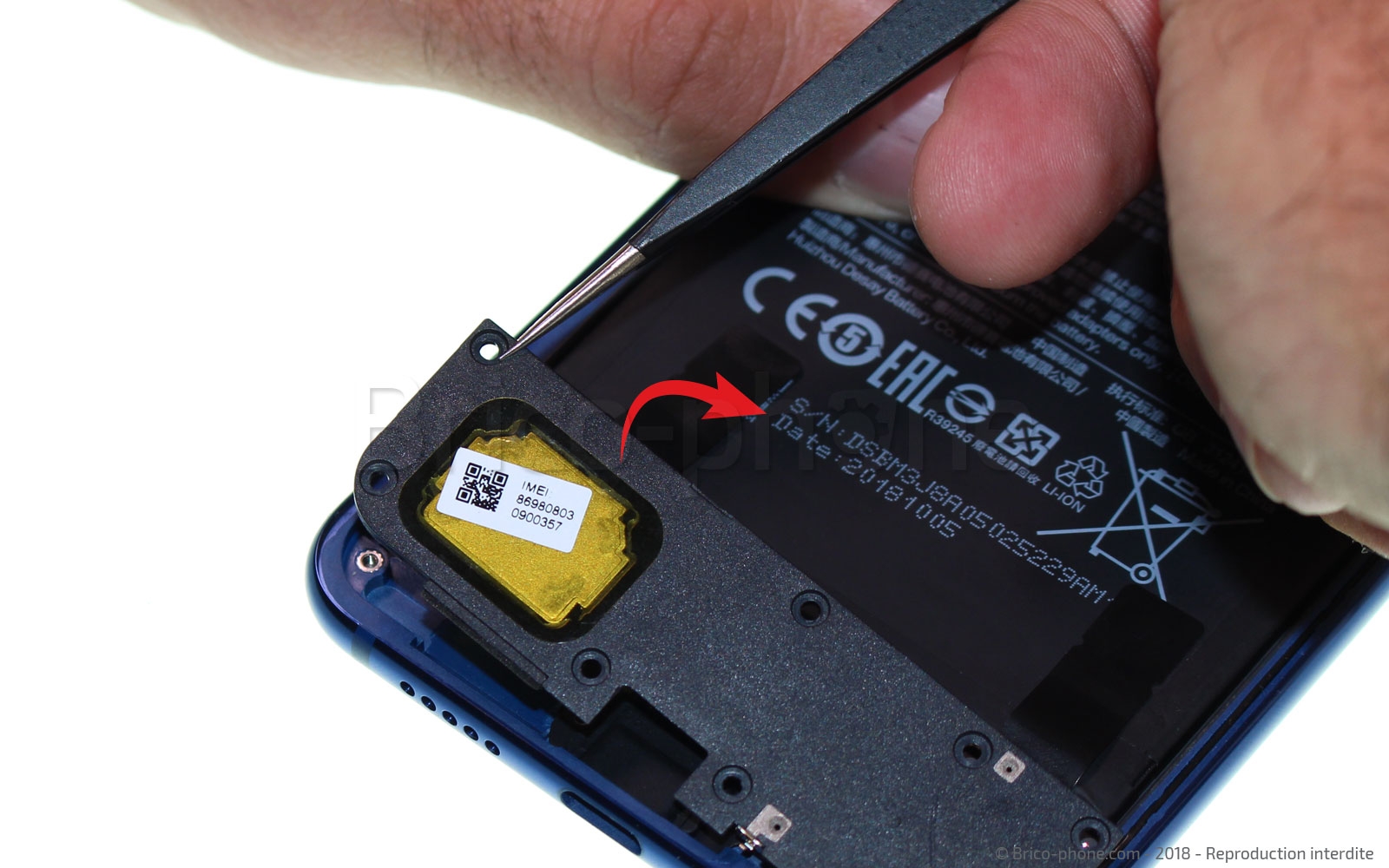 Changement du connecteur de charge sur Mi 8 Lite photo 3