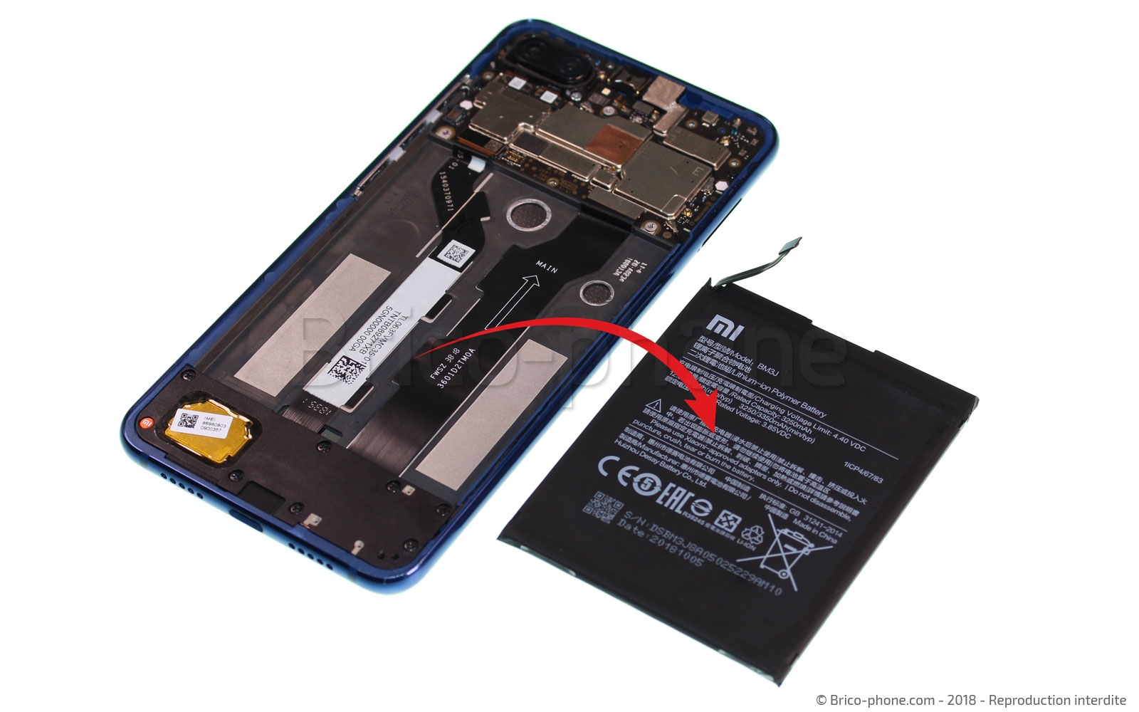 Démontage complet sur Mi 8 Lite photo 4